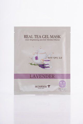 Антивікова гідрогелева маска для обличчя з екстрактом лаванди Skinfood Real Tea Gel Mask Lavender 06569 фото