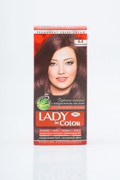 Lady in color фарба для волосся №4.4 Каштановый (3&nbsp;800&nbsp;023&nbsp;405&nbsp;434) 02545 фото