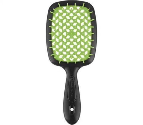 Расческа для волос черная с зеленым Janeke Superbrush Small 71SP234 TFF фото