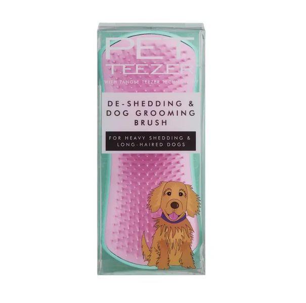 Щітка для вичісування собаки Tangle Teezer Pet Teezer De-shedding Grooming Mint Pink 12194 фото
