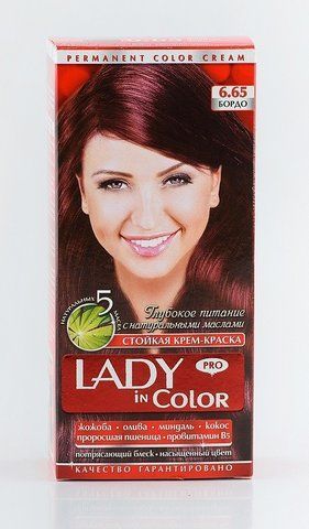 Lady in color фарба для волосся №6.65 Бордо (3&nbsp;800&nbsp;023&nbsp;405&nbsp;045) 02542 фото