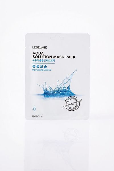 Зволожувальна тканинна маска з морською водою Lebelage Aqua Natural Mask 08991 фото