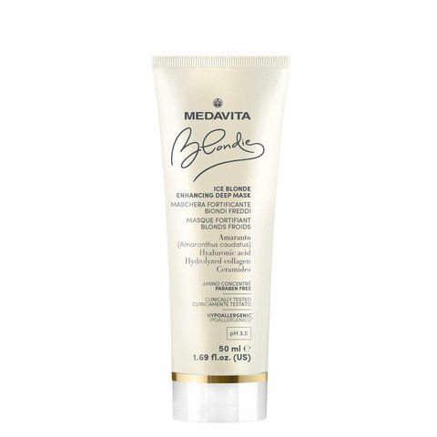 Питательная маска усиливающая цвет ледяного блонда Medavita BLONDIE ICE Blonde Enhancing Deep Mask 02403 фото