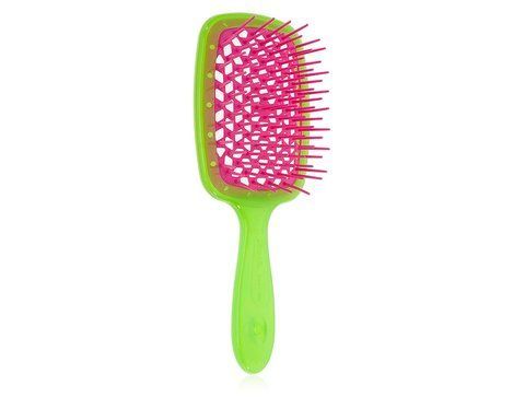 Расческа для волос светло зеленая фуксия Janeke Superbrush 86sp226 VER фото