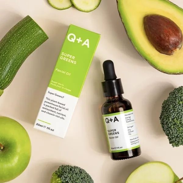Q+A Super Greens Facial Oil Мультивітамінна олія для обличчя з рослинними екстрактами 11990 фото