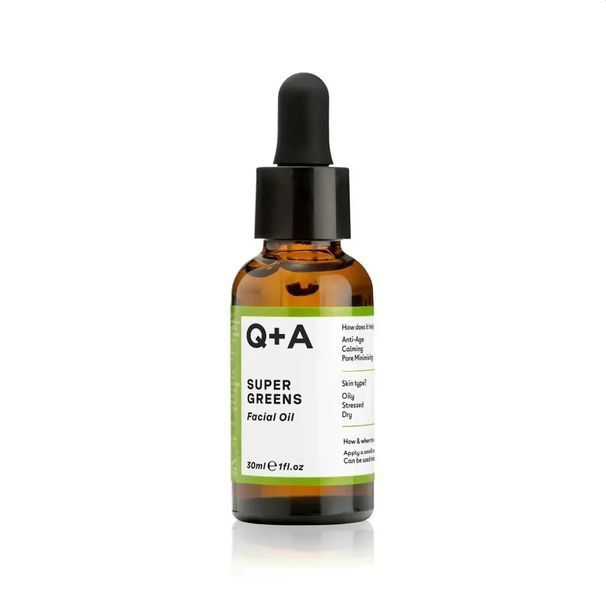 Q+A Super Greens Facial Oil Мультивітамінна олія для обличчя з рослинними екстрактами 11990 фото