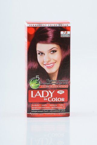 Lady in color фарба для волосся №7.6 Темная вишня (3800023405038) 02534 фото
