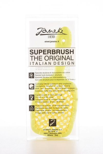 Superbrush Janeke Щетка для волос Лимонного цвета Расческа пластиковая 82SP226 YFL Италия 8006060639565 82SP226 YFL фото