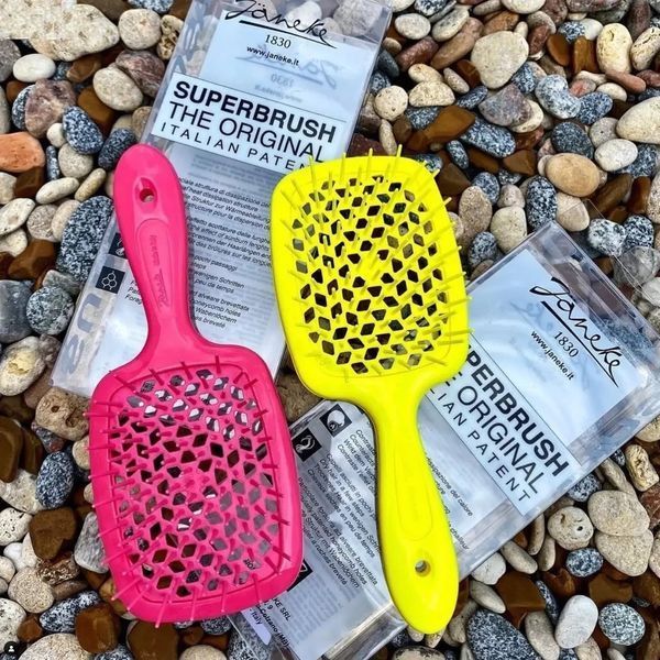 Superbrush Janeke Щетка для волос Лимонного цвета Расческа пластиковая 82SP226 YFL Италия 8006060639565 82SP226 YFL фото