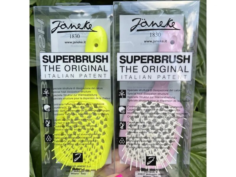 Superbrush Janeke Щетка для волос Лимонного цвета Расческа пластиковая 82SP226 YFL Италия 8006060639565 82SP226 YFL фото
