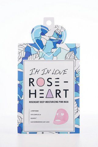 Інтенсивно зволожувальна 2-х ступенева тканинна маска для обличчя Roseheart Deep Moisturizing Pink Mask 10675 фото