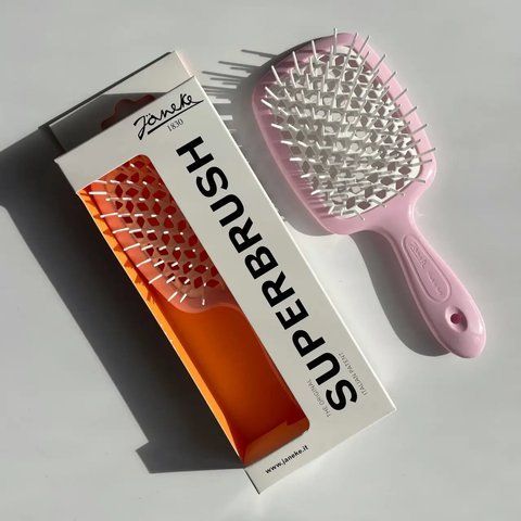 Расческа для волос нежно-розовая с белым Janeke Superbrush 94SP226 RSA 94SP226 RSA фото