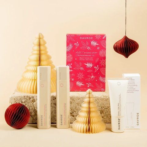 Набір для відновлення волосся Davroe Repair Senses Christmas Xmas Trios Pack with Chroma Clear Gloss 3406D фото
