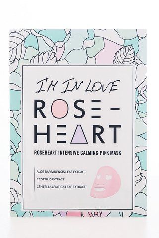 Заспокійлива тканинна маска для обличчя Roseheart Intensive Calming Pink Mask, що заспокоює 10674 фото