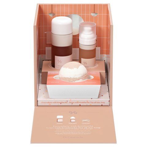 Веганський набір з екстрактом комбучі та чорного чаю Dr.Ceuracle Vegan Kombucha Tea Relaxing Care Set, 3 в 1 14862 фото
