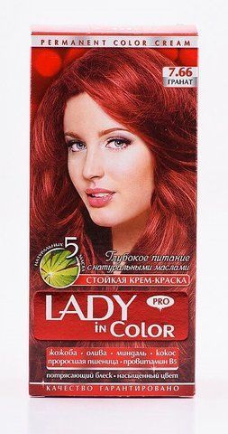 Lady in color фарба для волосся №7.66 Гранат (3&nbsp;800&nbsp;023&nbsp;405&nbsp;472) 02531 фото