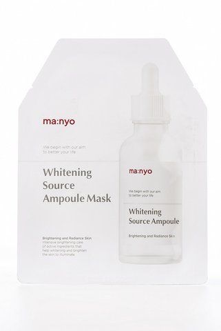 Manyo Factory Whitening Source Ampoule Mask Тканинна маска для обличчя з ніацинамідом проти пігментації 09382 фото